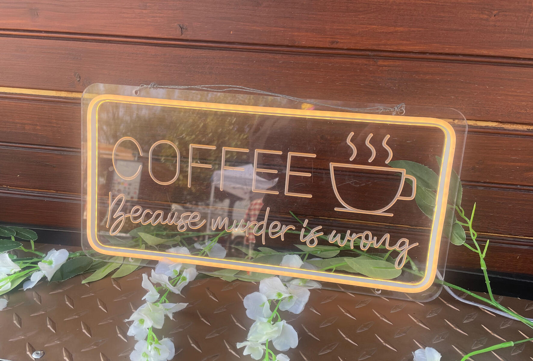 coffee, because murder is wrong